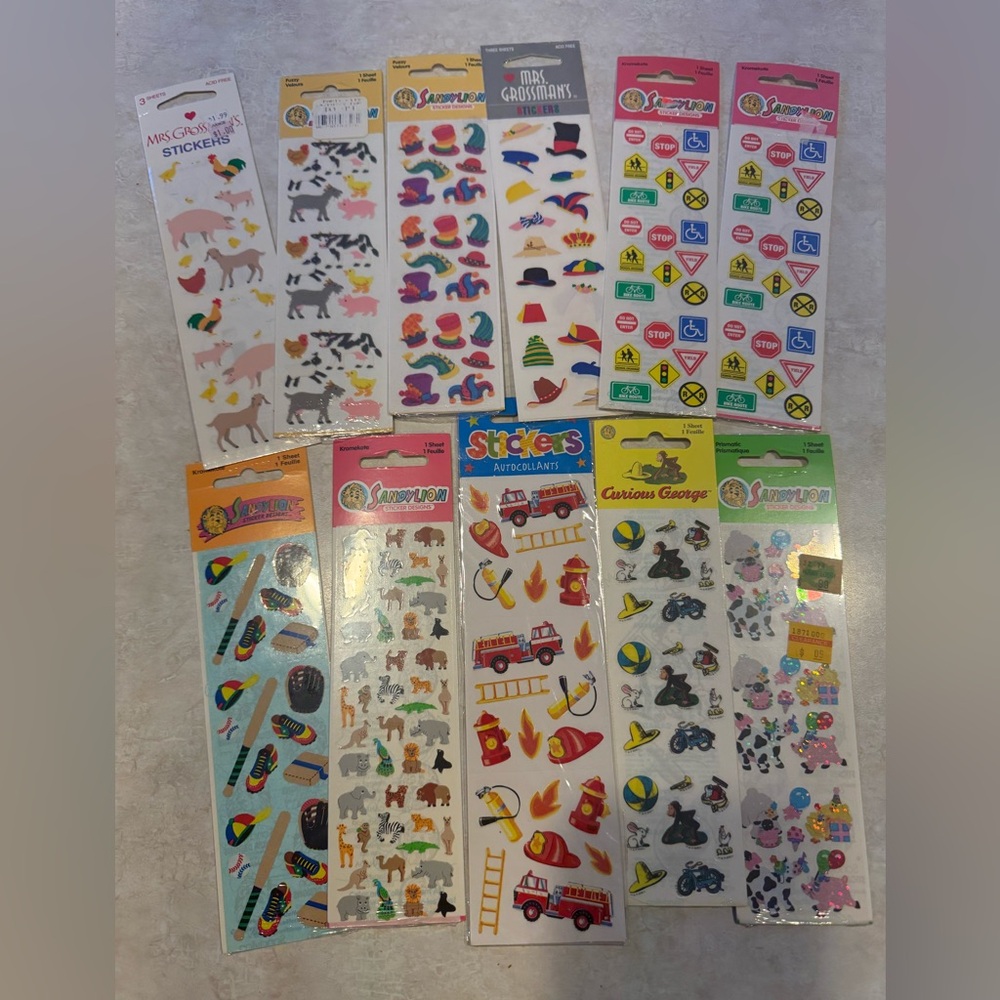 Sandylion vintage stickers